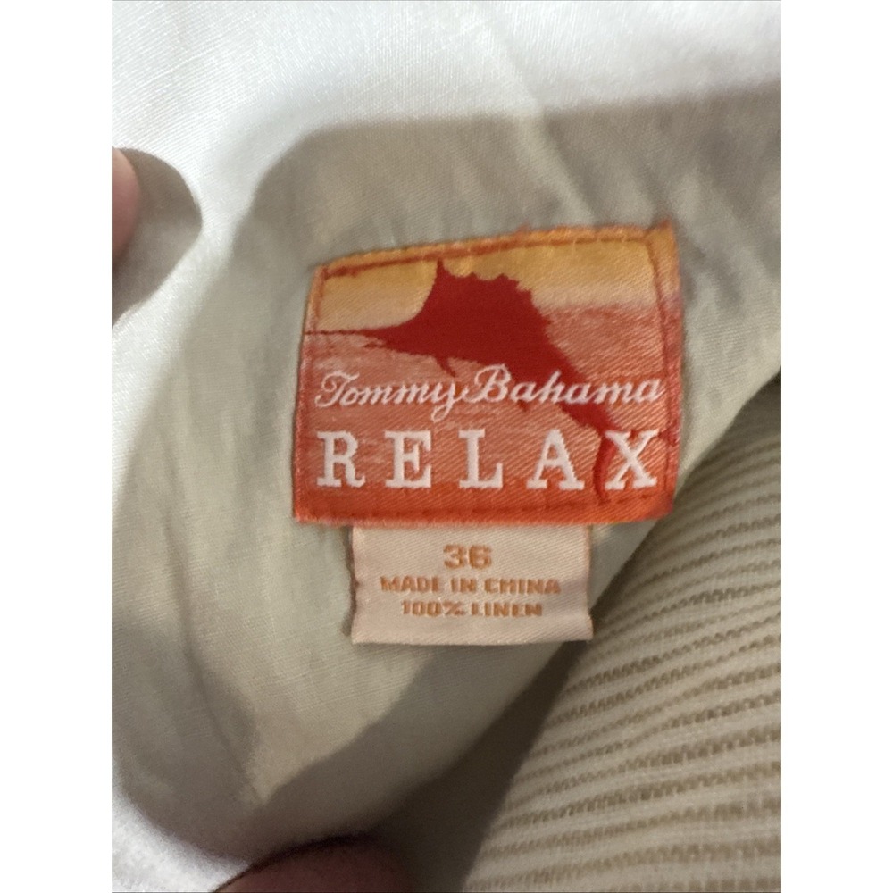 NWT Tommy‎ Bahama Relax 100%Linen Line of the Times Shorts Size 36 Rope Color - Picture 7 of 8